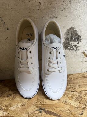Polo by Ralph Lauren Men’s White Low-Top Lace-Up Sneakers
